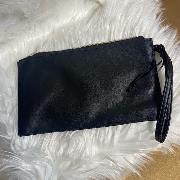 Juicy Couture Black Leather Clutch with Gold Accents - Picture 2 of 5